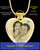 March Gold Plated Photo Engraved Heart Cremation Pendant
