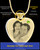 August Gold Plated Photo Engraved Heart Cremation Pendant