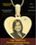 April Gold Heart Photo Engraved Pendant