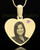 June Gold Heart Photo Engraved Pendant