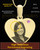 June Gold Heart Photo Engraved Pendant