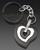 Black and Stainless Gracious Heart Memorial Keychain