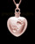 14K Rose Gold Cremation Jewelry By Your Side Heart Keepsake