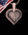 Rose Gold Plated Bounded Heart Thumbprint Pendant