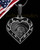 Black Plated Sterling Fancy Filigree Heart Thumbprint Pendant