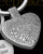 Brushed Stainless Steel Tender Heart Thumbprint Keychain