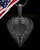 Black Sterling Silver Wings Thumbprint Pendant