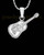 Sterling Silver Guitar Charm For Ashes