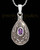 Sterling Silver Carved Teardrop Cremation Necklace