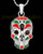 Sterling Silver Colorful Day Of The Dead Cremation Necklace