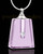 Memorial Necklace Lavender Reverence Glass Locket