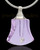 Urn Necklace Lavender Ringing Glass Locket
