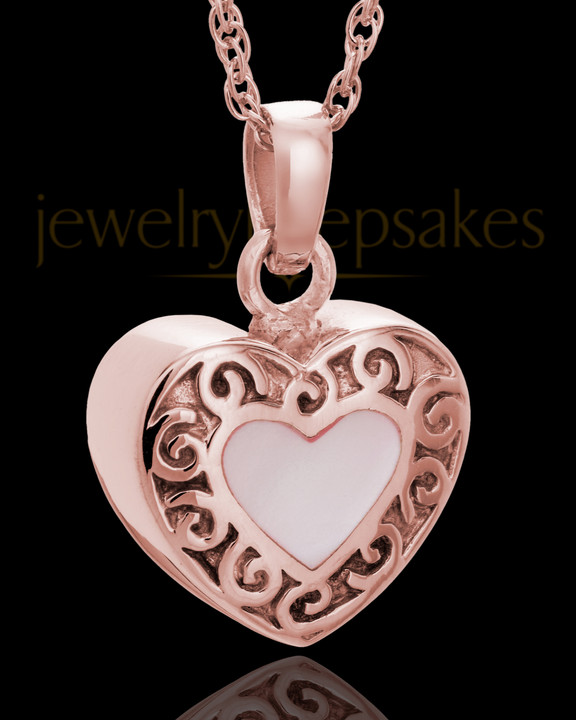 14K Rose Gold Cremation Jewelry, Rose Gold Pendants For Ashes