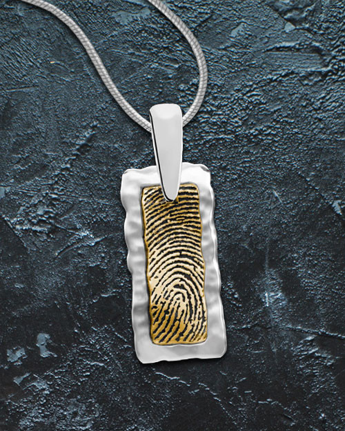 Personalized Mens Thumbprint Necklaces 