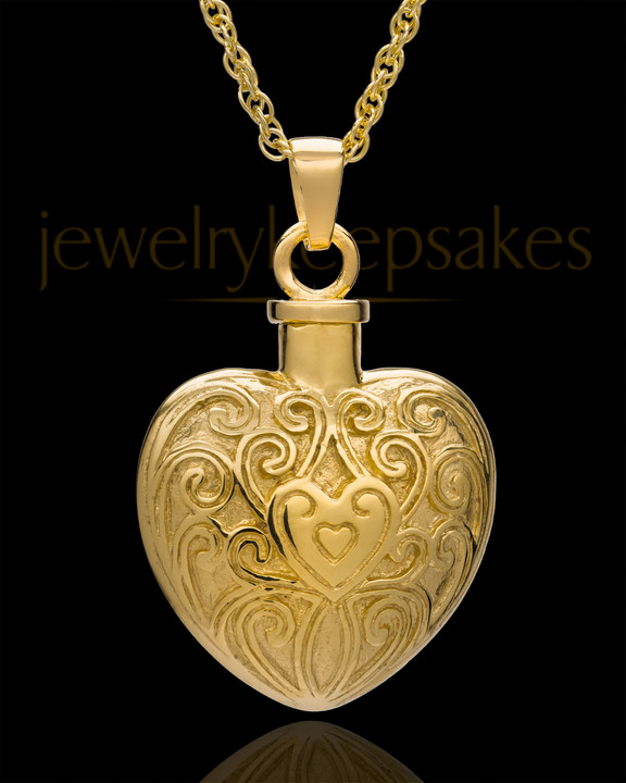 Memorial Pendant 14K Gold Plated Love 
