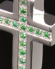 14k White Gold Spring Cross Cremation Necklace