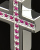 14k White Gold Tender Cross Cremation Necklace