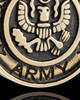 Gold Plated over Stainless Military Medallion-Army Urn Pendant