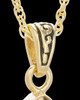 Gold Plated Decorated Teardrop Urn Pendant