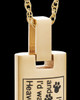 Gold Plated Sentimental Cylinder Pet Urn Pendant