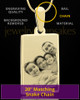 Gold Plated Personalized Photo Engraved Pendant With Engraving
