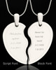 Double Photo Engraved Heart Pendant Silver Plated