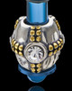 Blue Stainless Millenium Cremation Pendant with Sparkle Charm