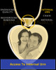 Photo Engraved Heart Gold Plated on Stainless Cremation Pendant