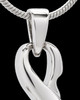 Sterling Silver Jeweled Whale's Tail Cremation Pendant