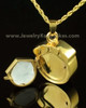 Cremation Pet Locket 14K Gold Photo Paw Keepsake