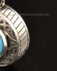 Keepsake Cremation Jewelry 14K White Gold with Turquoise