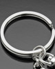 Keepsake Jewelry Stainless Steel Cylinder with Cross Keychain