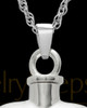 Pet Urn Jewelry 14K White Gold Paws on Heart Keepsake