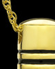 Cremation Urn Pendant 14K Gold Grooved Cylinder Keepsake