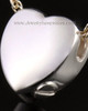 14k White Gold Remembrance Pendant Commitment Heart - Engravable