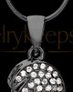 Black Plated Soaring Spirit Cremation Urn Pendant