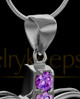 Black Plated Purple Free Spirit Keepsake Jewelry