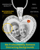 November Gem Heart Birthstone Stainless Photo Pendant