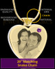 February Gold Plated Photo Engraved Heart Cremation Pendant