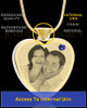 September Gold Plated Photo Engraved Heart Cremation Pendant