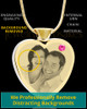 October Gold Plated Photo Engraved Heart Cremation Pendant