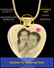 October Gold Plated Photo Engraved Heart Cremation Pendant