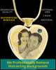 December Gold Plated Photo Engraved Heart Cremation Pendant