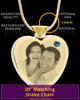 December Gold Plated Photo Engraved Heart Cremation Pendant