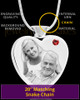 January Stainless Steel Photo Engraved Heart Cremation Pendant