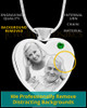 May Stainless Steel Photo Engraved Heart Cremation Pendant