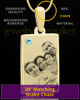 March Rectangle Gold Plated Photo Engraved Pendant