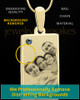 December Rectangle Gold Plated Photo Engraved Pendant