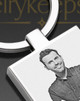 Photo Engraved Square Stainless Keychain