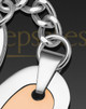Candid Heart Stainless Steel Rose Gold Cremation Keychain